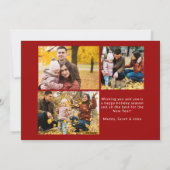 クリムゾンレッド「HO HO HO」フォトコラージュクリスマス シーズンカード (裏面)