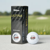 クリムゾンレールお祝いカスタムレッドトレイン誕生日 ゴルフボール