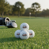 クリムゾンレールお祝いカスタムレッドトレイン誕生日 ゴルフボール