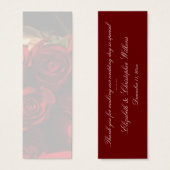 "クリムゾンローズブーケ" – ブックマーク (正面&裏面)