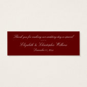 "クリムゾンローズブーケ" – ブックマーク (裏面)