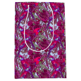 クリムゾンローゼルとワイルドフラワー ミディアムペーパーバッグ