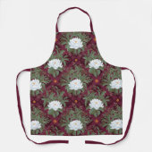 クリムゾンロータスエレガンスパターンザホワイトロータス エプロン (正面)