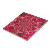 クリムゾン万華鏡のように千変万化するパターン：ブラッド・ミルクウィード・フラワーアート タイル (側面)