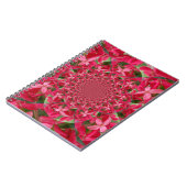 クリムゾン万華鏡のように千変万化するパターン：ブラッド・ミルクウィード・フラワーアート ノートブック (左側)