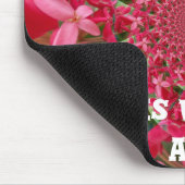 クリムゾン万華鏡のように千変万化するパターン:ブラッド・ミルクウィード・フラワーアート マウスパッド (コーナー)