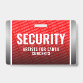 クリムゾン企業のレッド&スチールセキュリティ バッジ (Back)