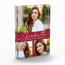 クリムゾン卒業コラージュ フォトブロック