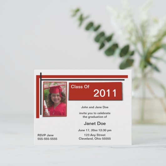 クリムゾン卒業写真発表 招待状 (スタンド正面)