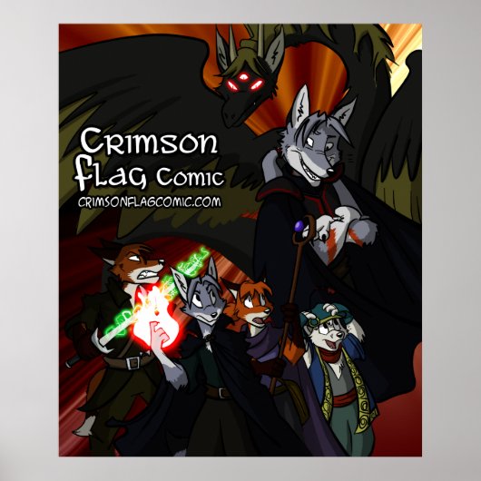 クリムゾン国旗のポスター ポスター (正面)