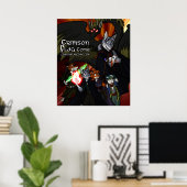 クリムゾン国旗のポスター ポスター (ホームオフィス)