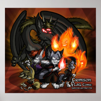 クリムゾン国旗：ヴィランのポスター ポスター