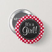 クリムゾン水玉模様; Chalkboard look 缶バッジ (正面&裏面)