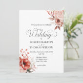 クリムゾン淡い色のと埃っぽいピンクの開花 招待状 (スタンド正面)