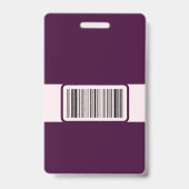 クリムゾン王室のバーコードビジターカードのサンプル バッジ (裏面)