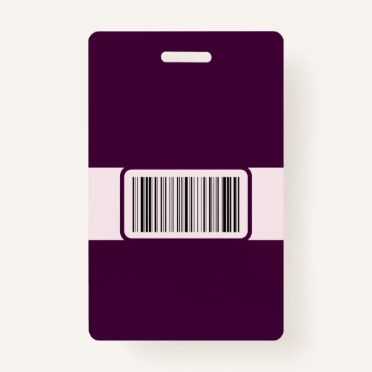 クリムゾン王室のバーコードビジターカードのサンプル バッジ (裏面)