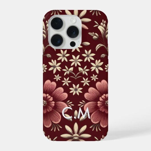 クリムゾン開花優雅 iPhoneケース (裏面)