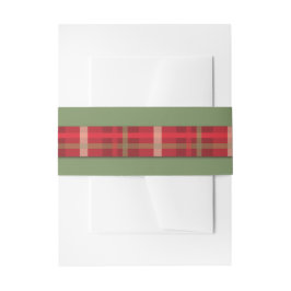 クリムゾン&エバーグリーン結婚クリスマス 招待状ベリーバンド