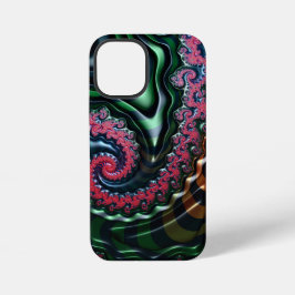 クリムゾン エメラルド マンデルブロ iPhone 12 MINIケース