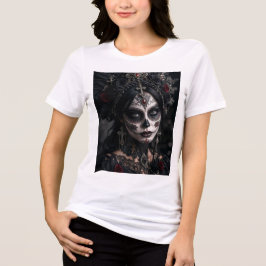 クリムゾン・ゴシック・カラベラ - ブラックローズ トライブレンドTシャツ