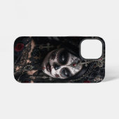 クリムゾン・ゴシック・カラベラ - ブラックローズ iPhoneケース (裏面横)