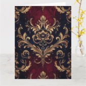 クリムゾン ゴールド バースデー カード (黄色い花)