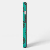 「クリムゾン・スクロはっきりしたール – エレガンス」 iPhoneケース (左側面)