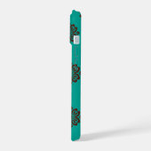 「クリムゾン・スクロはっきりしたール – エレガンス」 iPhone 15ケース (左側面)