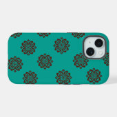 「クリムゾン・スクロはっきりしたール – エレガンス」 iPhone 15ケース (裏面横)