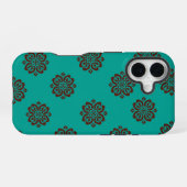 「クリムゾン・スクロはっきりしたール – エレガンス」 iPhone 16ケース (裏面横)