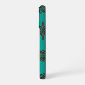 「クリムゾン・スクロはっきりしたール – エレガンス」 iPhone 16ケース (左側面)