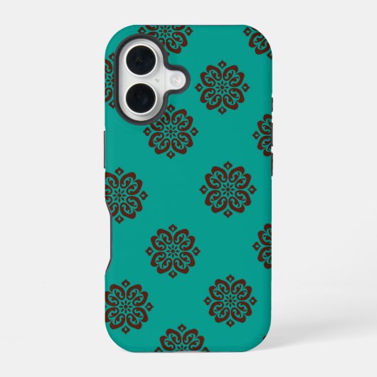 「クリムゾン・スクロはっきりしたール – エレガンス」 iPhone 16ケース (裏面)