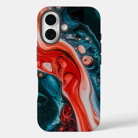 クリムゾン・タイド抽象画 Case-Mate iPhoneケース (裏面)