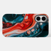 クリムゾン・タイド抽象画 Case-Mate iPhoneケース (裏面 (横))