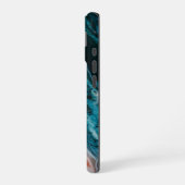 クリムゾン・タイド抽象画 iPhone 16ケース (左側面)