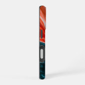 クリムゾン・タイド抽象画 iPhone 16ケース (右側面)