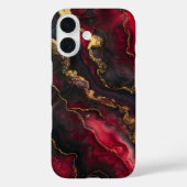 クリムゾン・ドミニオン – 高級感あふれる赤と黒の大理石 Case-Mate iPhoneケース (裏面)