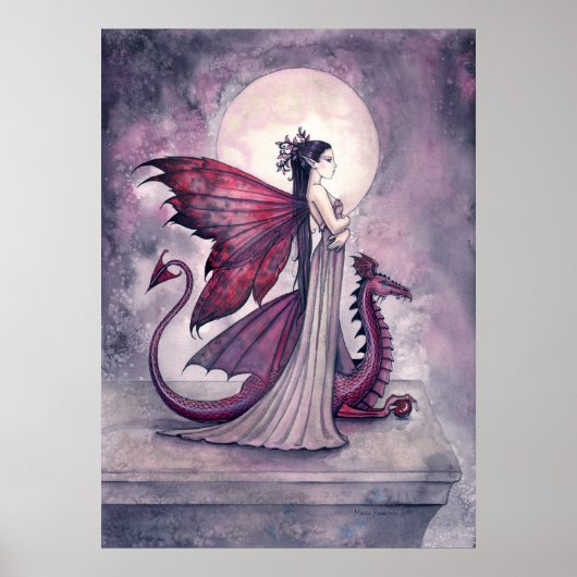 クリムゾン・ドラゴン妖精とドラゴンのポスター ポスター (正面)