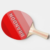 クリムゾン・フェはっきりしたッストライプのドと名前 卓球ラケット (横)