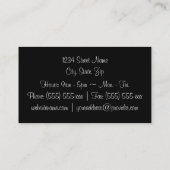 『クリムゾン・ローズ・ブーケ』 名刺 (裏面)