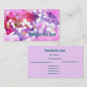 クリムゾン，薄紫，ピンク抽象芸術名刺 名刺 (正面/裏面)