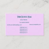 クリムゾン，薄紫，ピンク抽象芸術名刺 名刺 (裏面)