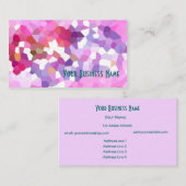 クリムゾン，薄紫，ピンク抽象芸術名刺 名刺 (正面/裏面)