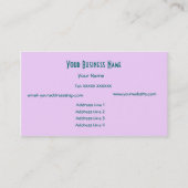 クリムゾン，薄紫，ピンク抽象芸術名刺 名刺 (裏面)