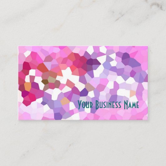 クリムゾン，薄紫，ピンク抽象芸術名刺 名刺 (正面)