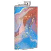 クリムゾン、赤面、青、金ゴールドマーブルアルコールインク フラスク (右)