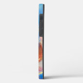 クリムゾン、赤面、青、金ゴールドマーブルアルコールインク  Case-Mate iPhoneケース (裏面 / 左)