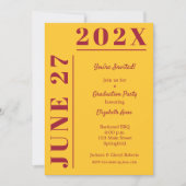 クリムゾン・金ゴールド卒業党 招待状 (正面)