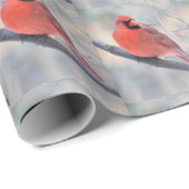 クリムゾン（鳥）ショウジョウコウカンチョウ ラッピングペーパー (ロールコーナー)