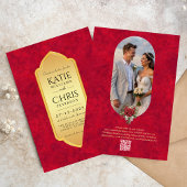 クリムッエレガントク金ゴールドラグジュアリー王室の招待状 招待状